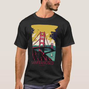 San Francisco Kalifornien Golden Gate Bridge Reise T-Shirt