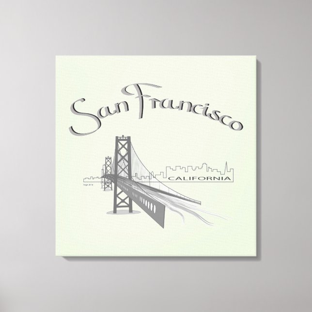San Francisco, Kalifornien Leinwanddruck (Vorderseite)