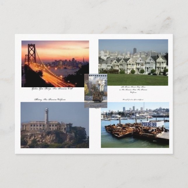 San Francisco Kalifornien Postkarte (Vorderseite)