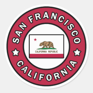 San Francisco Kalifornien Runder Aufkleber