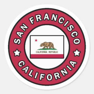 San Francisco Kalifornien Runder Aufkleber
