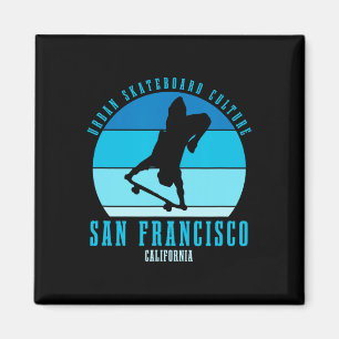 San Francisco Kalifornien Skateboarder Urne Skateb Magnet