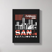 San Francisco Kalifornien Skyline Retro UrbanDesig