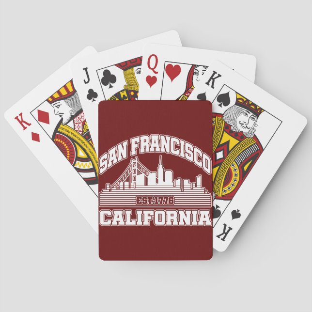 San Francisco, Kalifornien Spielkarten (Rückseite)