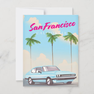 San Francisco Kalifornien Tropischer Reiseplakat