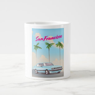 San Francisco Kalifornien Tropischer Reiseplakat Jumbo-Tasse