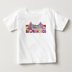 San Francisco, Kalifornien   Typografie Baby T-shirt