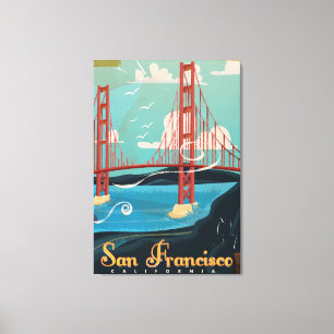 San Francisco Kalifornien USA Reiseplakat Leinwanddruck
