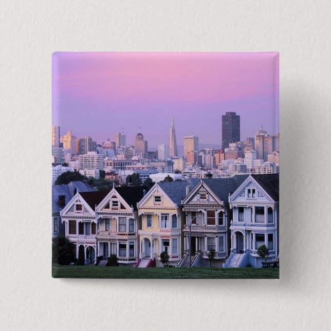 San Francisco, Kalifornien. Viktorianische Sicht Button (Vorderseite)