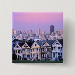 San Francisco, Kalifornien. Viktorianische Sicht Button