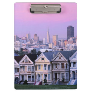 San Francisco, Kalifornien. Viktorianische Sicht Klemmbrett