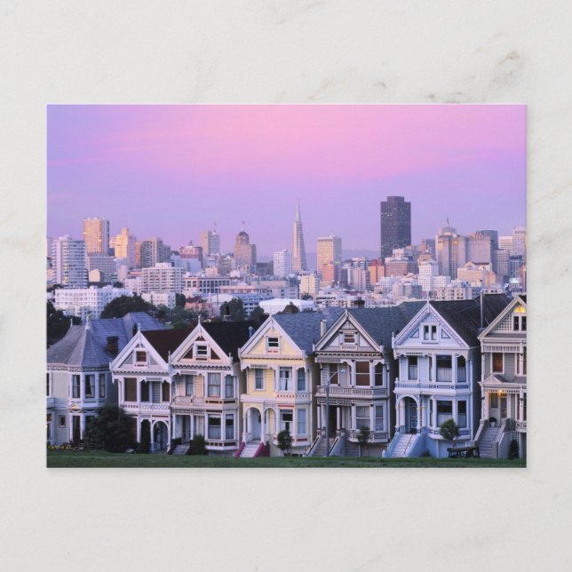 San Francisco, Kalifornien. Viktorianische Sicht Postkarte (Vorderseite)