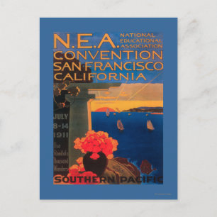 San Francisco, KalifornienN.E.A. Übereinkommen Postkarte