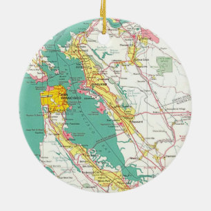 San Francisco Karten-Verzierung Keramik Ornament