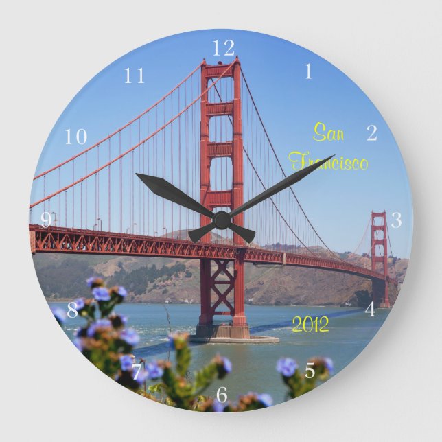 San Francisco Keepake Große Wanduhr (Vorderseite)