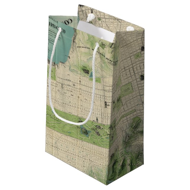San Francisco Kleine Geschenktüte (Rückseite Schrägansicht)