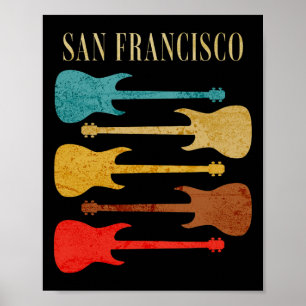 San Francisco Konzert Rockmusik Festival Gitarren Poster