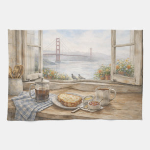 San Francisco Küche Wasserfarbe Golden Gate Geschirrtuch