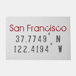 San Francisco Latitude Longitude Fußmatte
