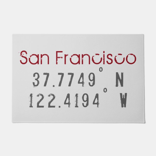 San Francisco Latitude Longitude Fußmatte (Vorderseite)