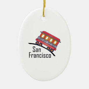 San Francisco Laufkatze Keramikornament