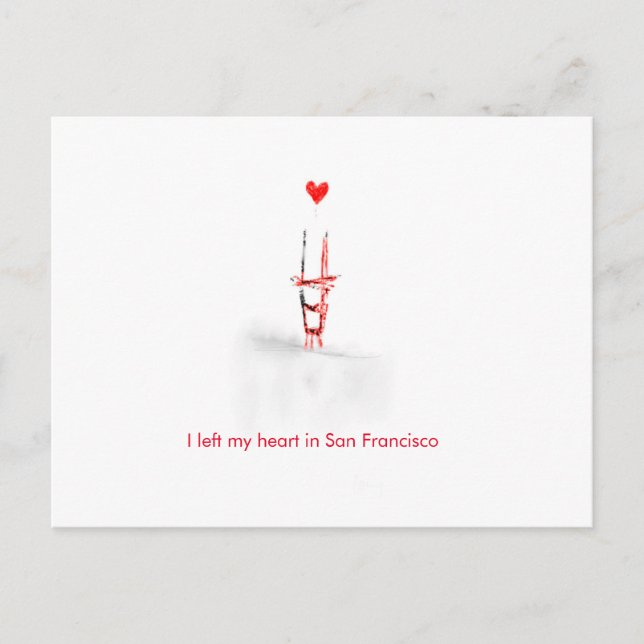 San Francisco Liebe Postcard Postkarte (Vorderseite)