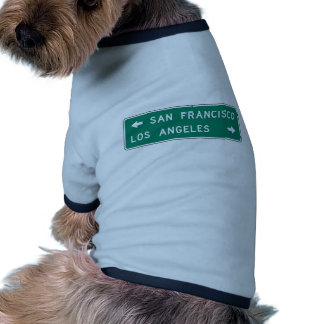 San Francisco Los Angeles Landstraßen-Zeichen T-Shirt
