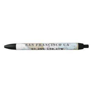 San Francisco Marin Landkreis Nautical Chart Kugelschreiber