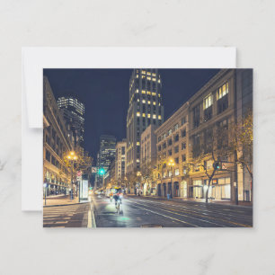 San Francisco Market Street in der Nacht Postkarte