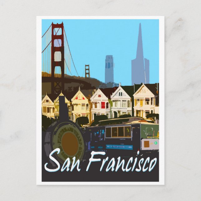 San Francisco Montage Postcard Postkarte (Vorderseite)