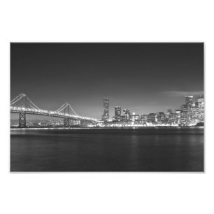 San Francisco NachtSchwarz-weißes Foto