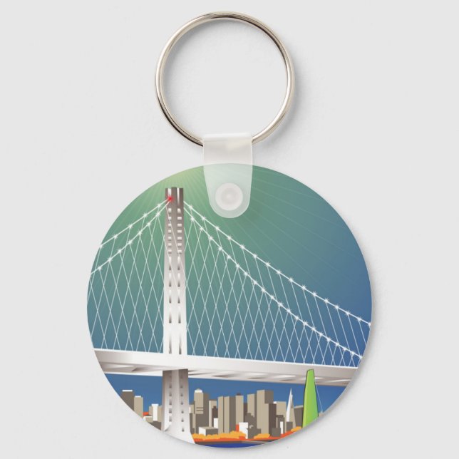 San Francisco New Oakland Bay Bridge City Schlüsselanhänger (Vorderseite)