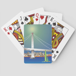 San Francisco New Oakland Bay Bridge Cityscape Spielkarten