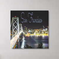 San Francisco Night Sky Line Golden Gate Bridge
