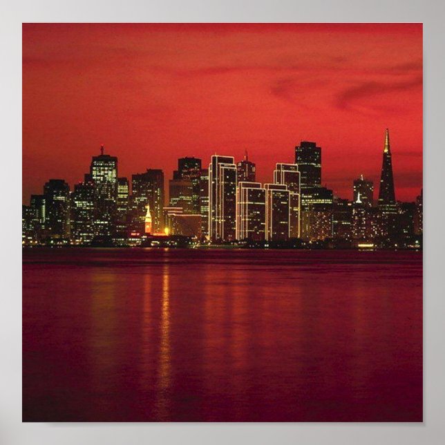 San Francisco Nitetime Skyline Poster (Vorne)