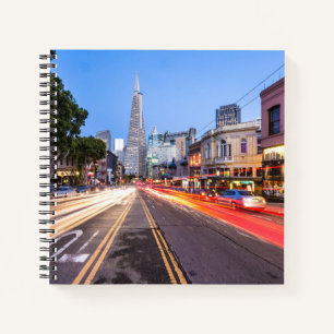 San Francisco North Beach Motion Blur Traffic Notizbuch
