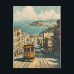 San Francisco: Nostalgie an der Küste Vintag Postk Postkarte<br><div class="desc">"Mit unserer Vintagen Postkarte befördern Sie sich in die bezaubernden Straßen von San Francisco. Diese faszinierende Szene zeichnet das Wesen einer vergangenen Epoche aus und bietet einen bezaubernden Blick auf die Straße vor dem ikonischen Hintergrund der atemberaubenden Küste der Stadt. Tauchen Sie ein in den nostalgischen Reiz der Vintagen Ästhetik,...</div>