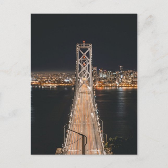 San Francisco Oakland Bay Bridge Postcard Postkarte (Vorderseite)