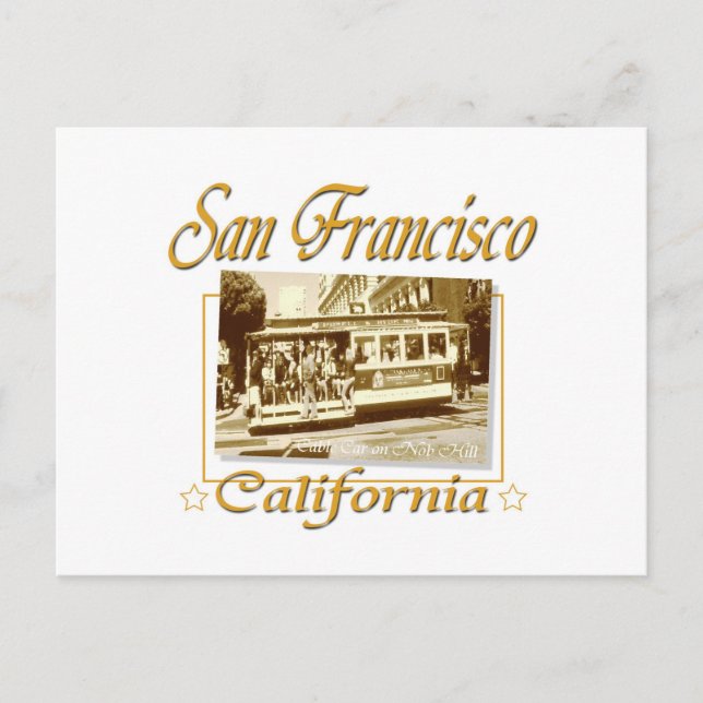 San Francisco Old Cable Car Postkarte (Vorderseite)