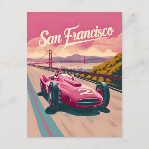 San Francisco Oldtimer-Rennwagen Postkarte