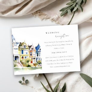 San Francisco Painted Ladies Hochzeitsempfang Begleitkarte