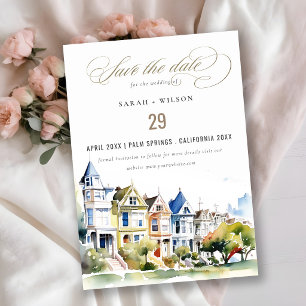 San Francisco Painted Ladies Landschaft Hochzeit Save The Date