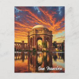 San Francisco Palace of Fine Arts Sunset Postkarte