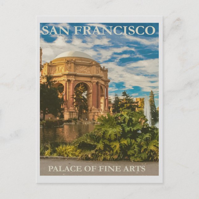San Francisco Palace of Fine Arts Vintage Postkarte (Vorderseite)