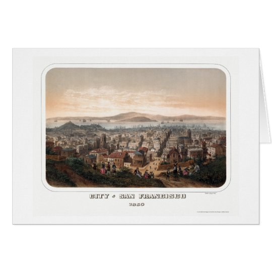 San Francisco, panoramische Karte CAs - 1860