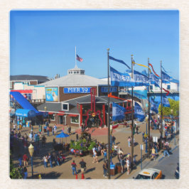 San Francisco Pier 39 #12 Glass Untersetzer