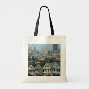 San Francisco Postcard Row City Scene Fotografie Tragetasche