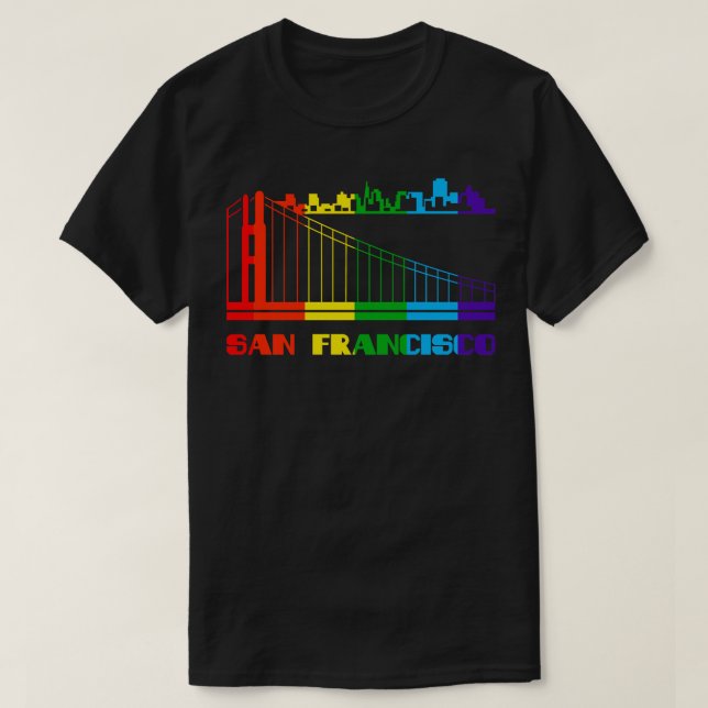 San Francisco Pride San Francisco LGBT-Geschenk LG T-Shirt (Design vorne)