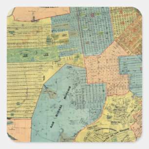San Francisco Quadratischer Aufkleber
