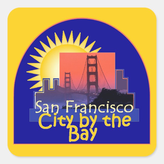 SAN FRANCISCO QUADRATISCHER AUFKLEBER (Vorderseite)